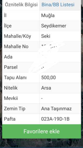 Seydikemer seki Satılık Arsa